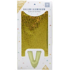 Ballon forme lettre V, aluminium