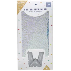 Ballon forme lettre W, aluminium