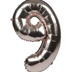 Ballon gonflable chiffre 2019 déco nouvel an H. 34 cm rose gold