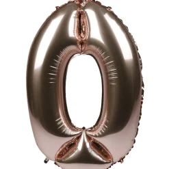 Ballon gonflable chiffre 2019 déco nouvel an H. 64 cm rose gold