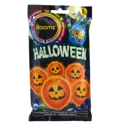 Ballon LED citrouille Halloween x5