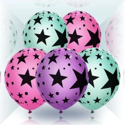 Ballon lumineux LED Illooms motifs étoiles x5