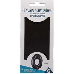 Ballon noir chiffre 0