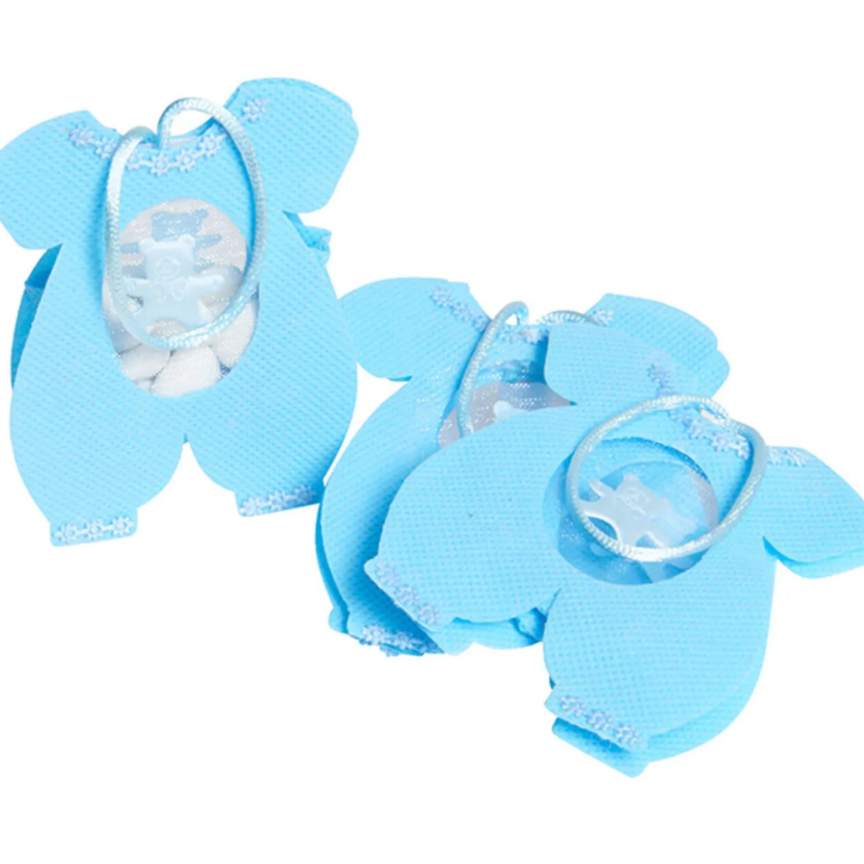 Ballotin à dragées bleu x3