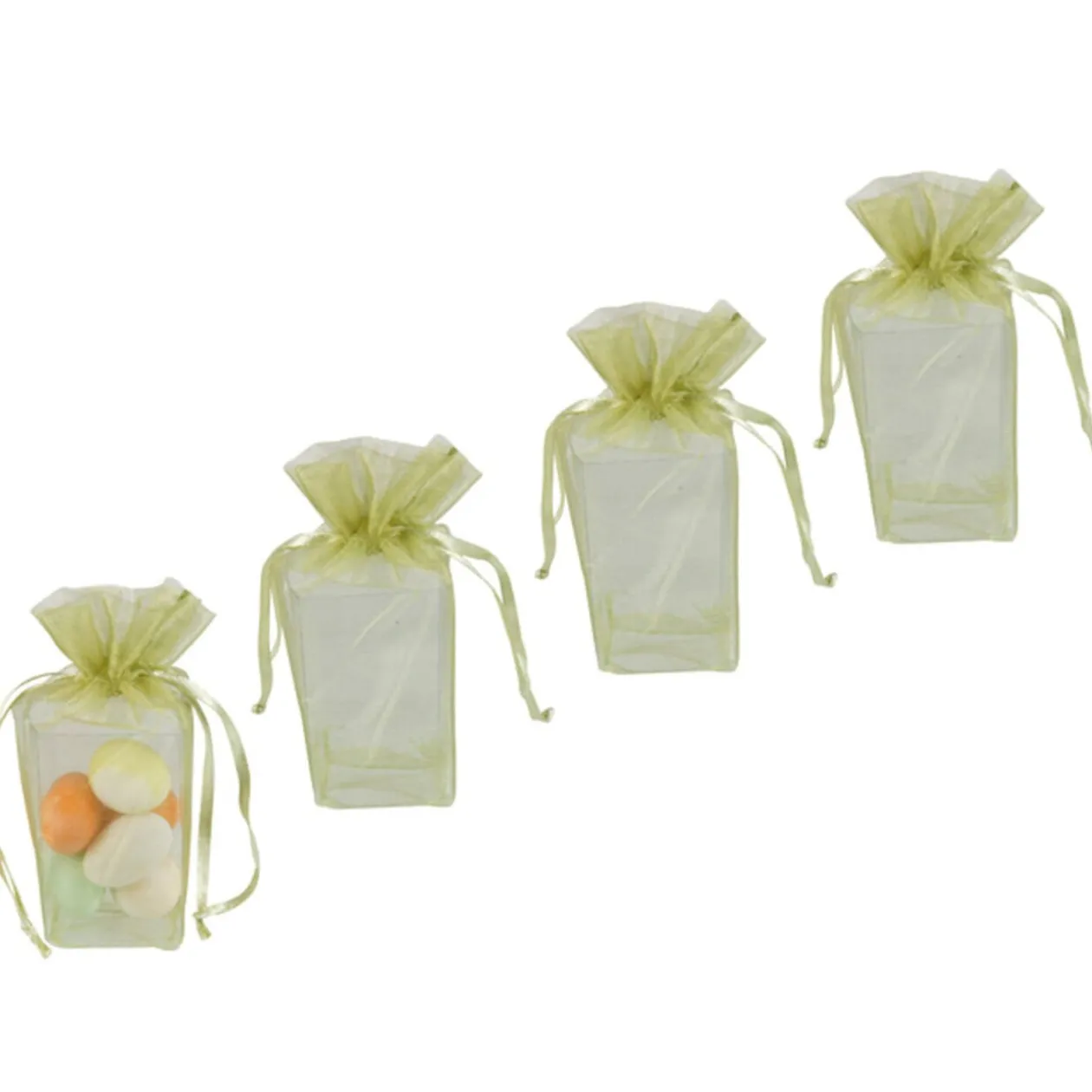 Ballotin à dragées vert x4