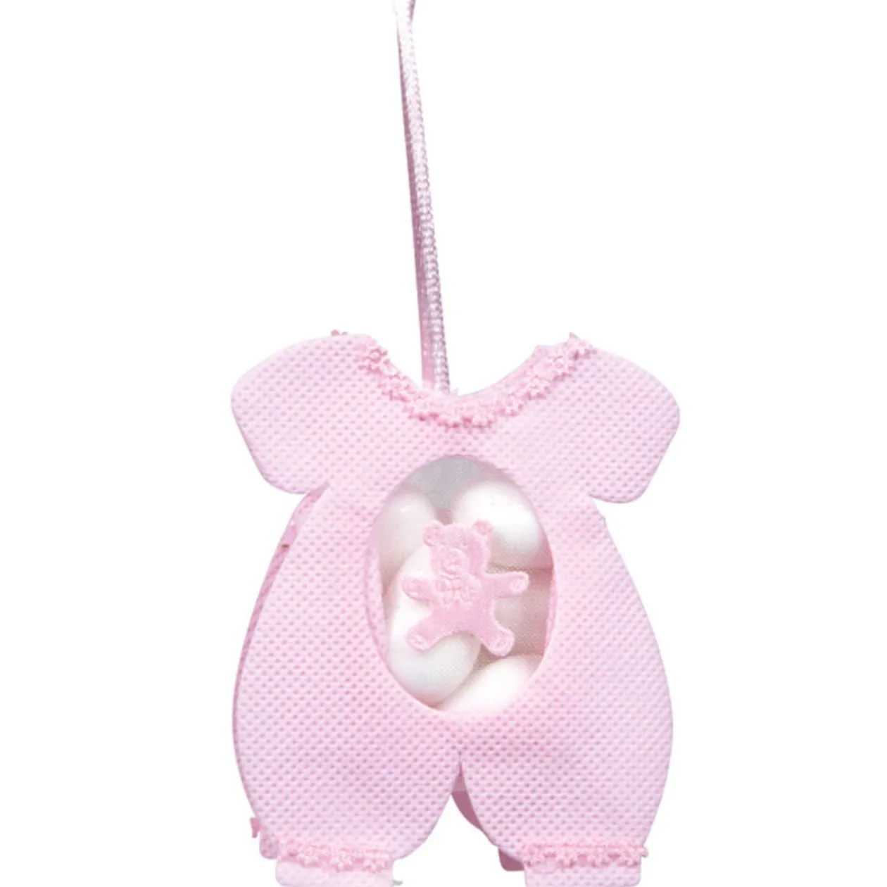 Ballotin grenouillère à dragées rose x4