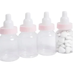 Biberon à dragées rose x4