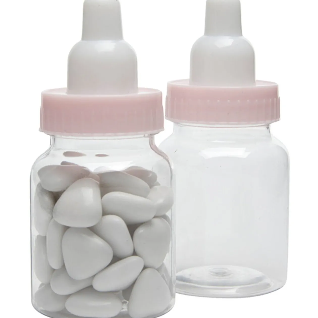 Biberon à dragées rose x4