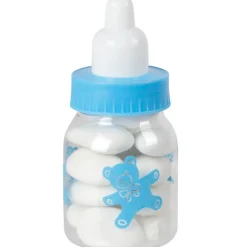 Biberon baptême bleu x4