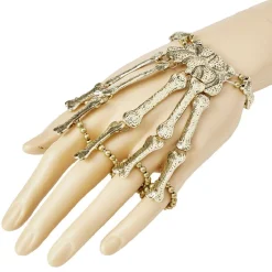 Bijou main squelette Spirit Halloween doré