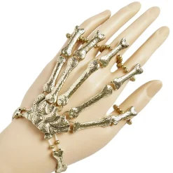 Bijou main squelette Spirit Halloween doré