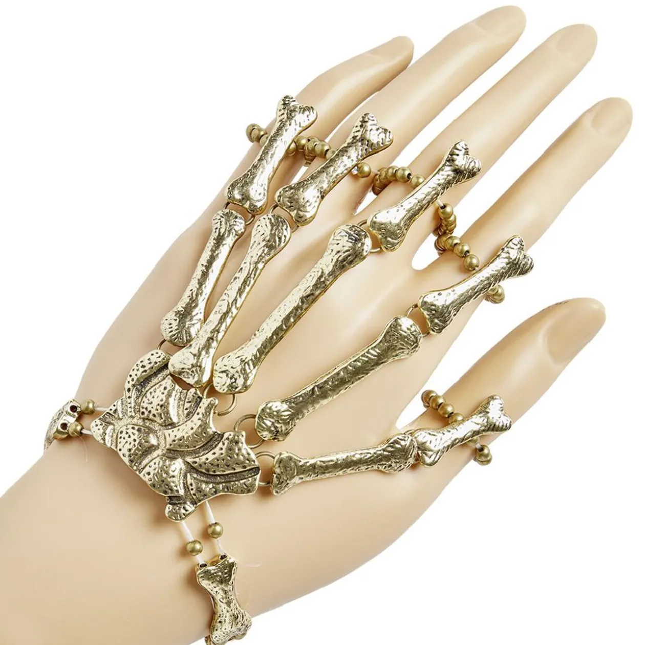 Bijou main squelette Spirit Halloween doré