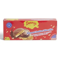 Biscuits Lenny beurre de cacahuète coeur fondant nappage chocolat au lait 128gr