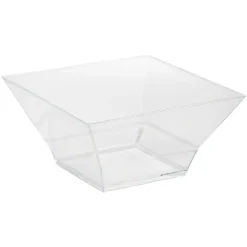 Bol plastique carré transparent 12,4x12,4xH6,4 cm x12
