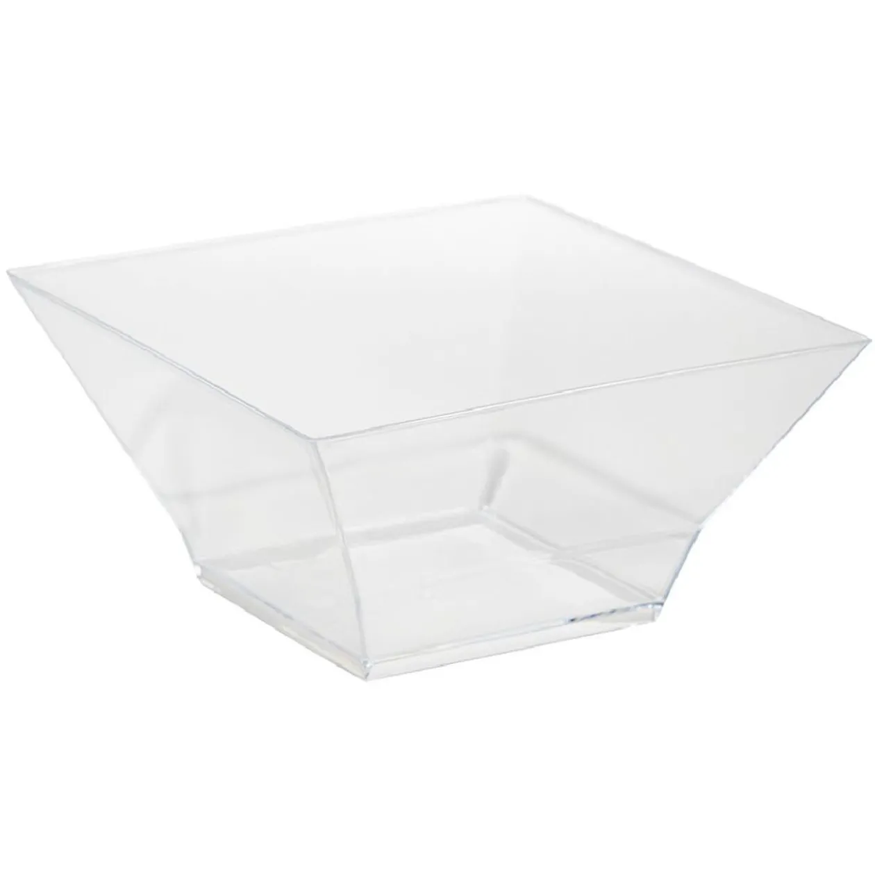 Bol plastique carré transparent 12,4x12,4xH6,4 cm x12