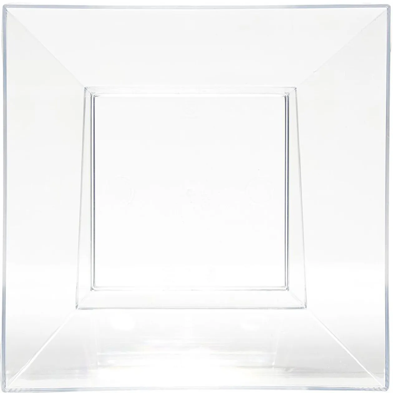 Bol plastique carré transparent 12,4x12,4xH6,4 cm x12