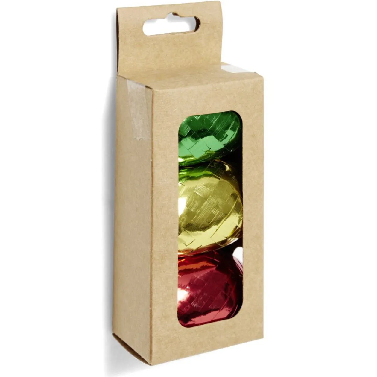 Bolduc vert rouge et doré brillant 10m x3