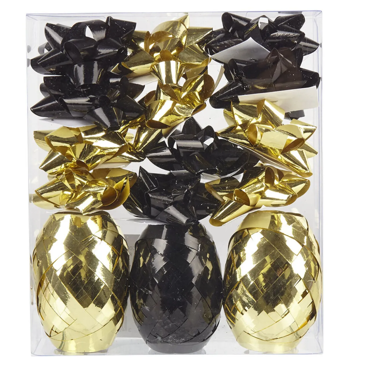 Bolduc x3 et noeud x12 doré noir