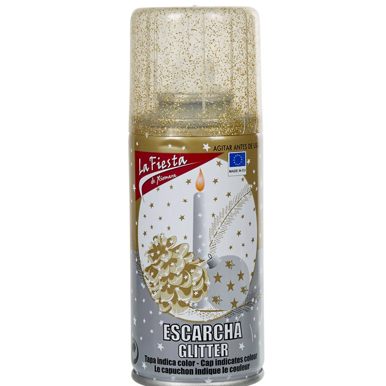 Bombe de Noël pailletée dorée