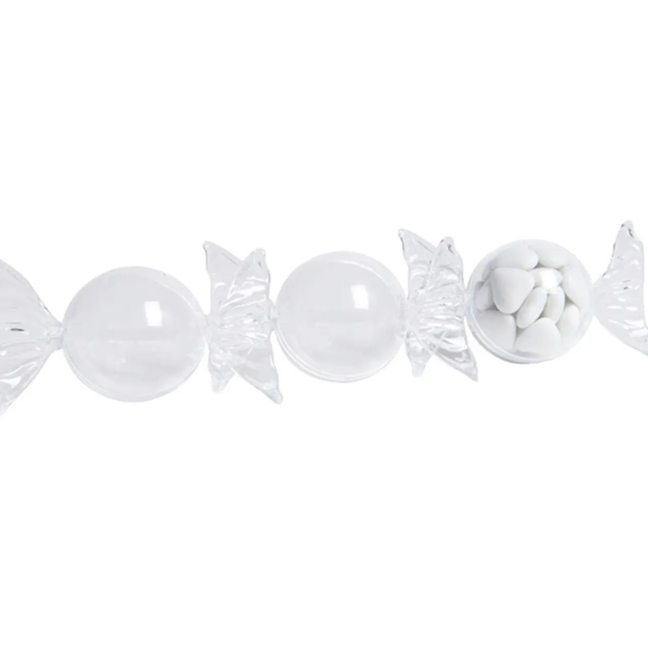 Bonbon à dragées transparent x3