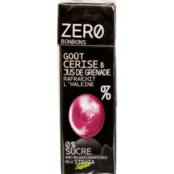 Bonbon cerise et jus de grenade ZERØ sans sucre