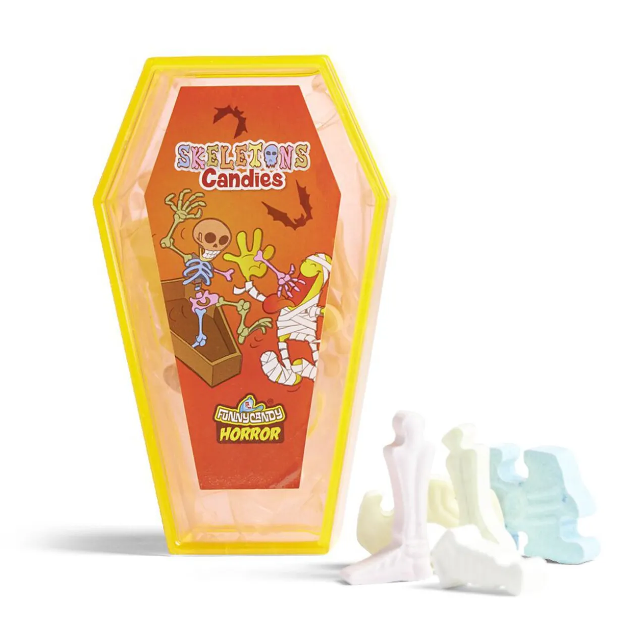 Bonbon Halloween forme squelette