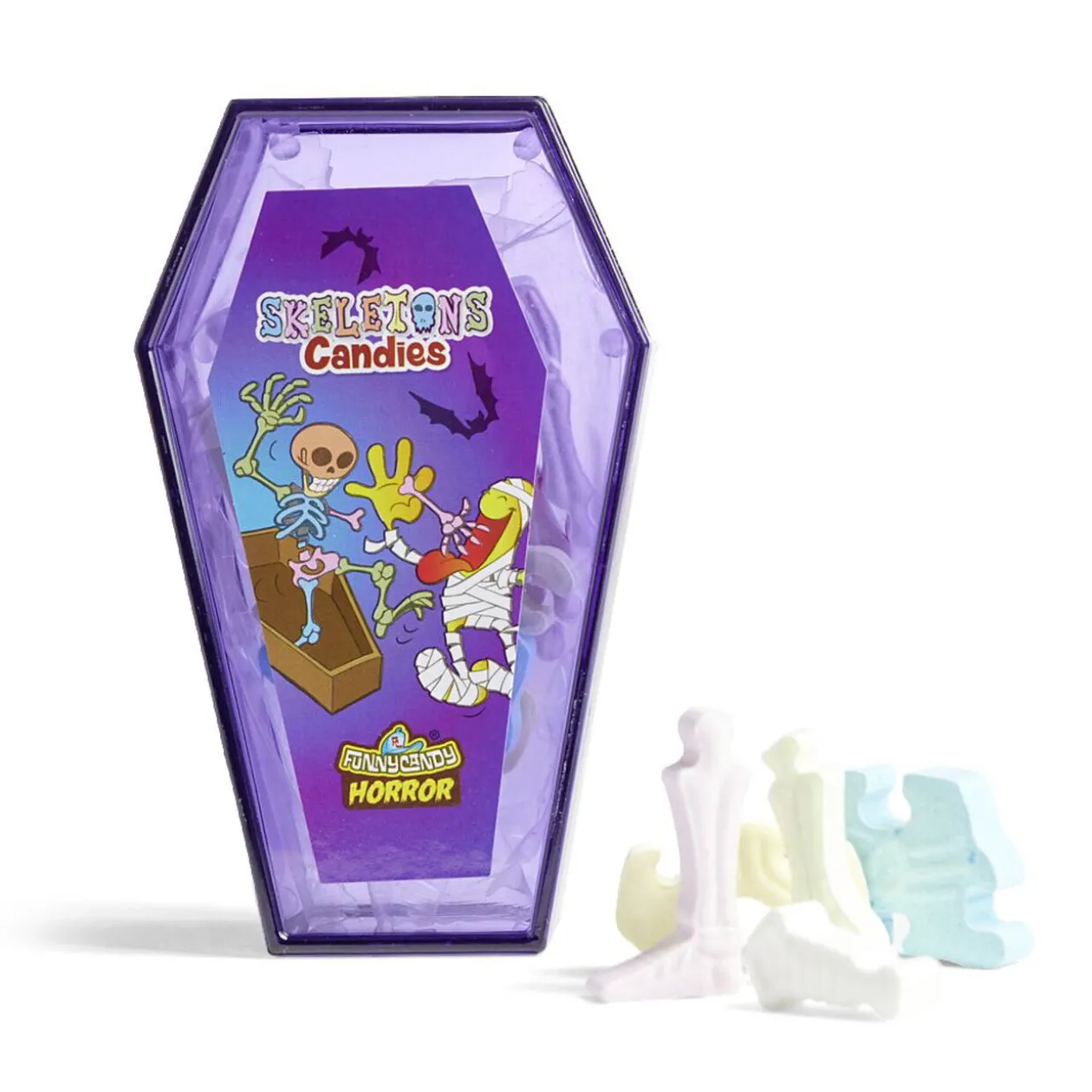 Bonbon Halloween forme squelette