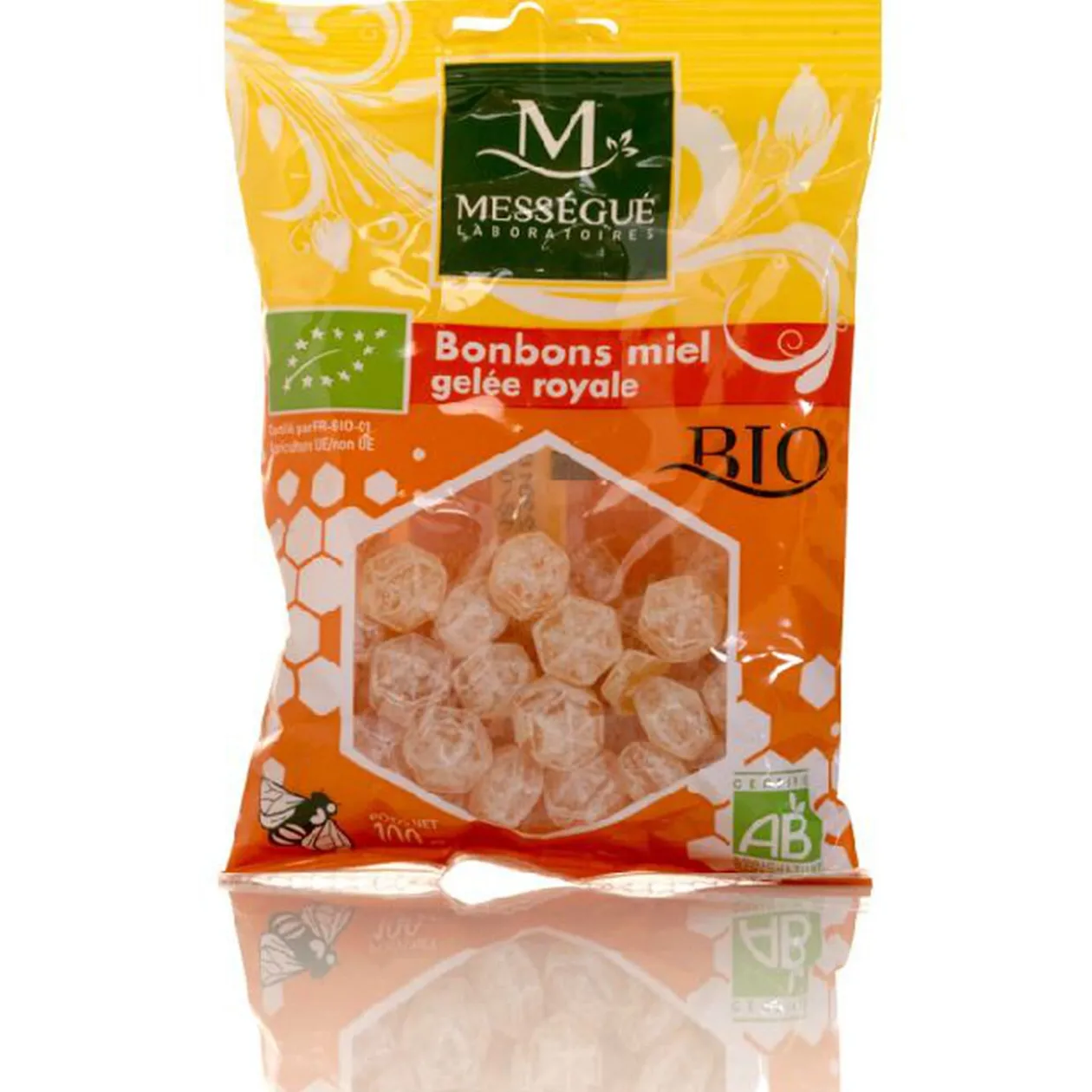 Bonbons bio miel et gelée royale Mességué