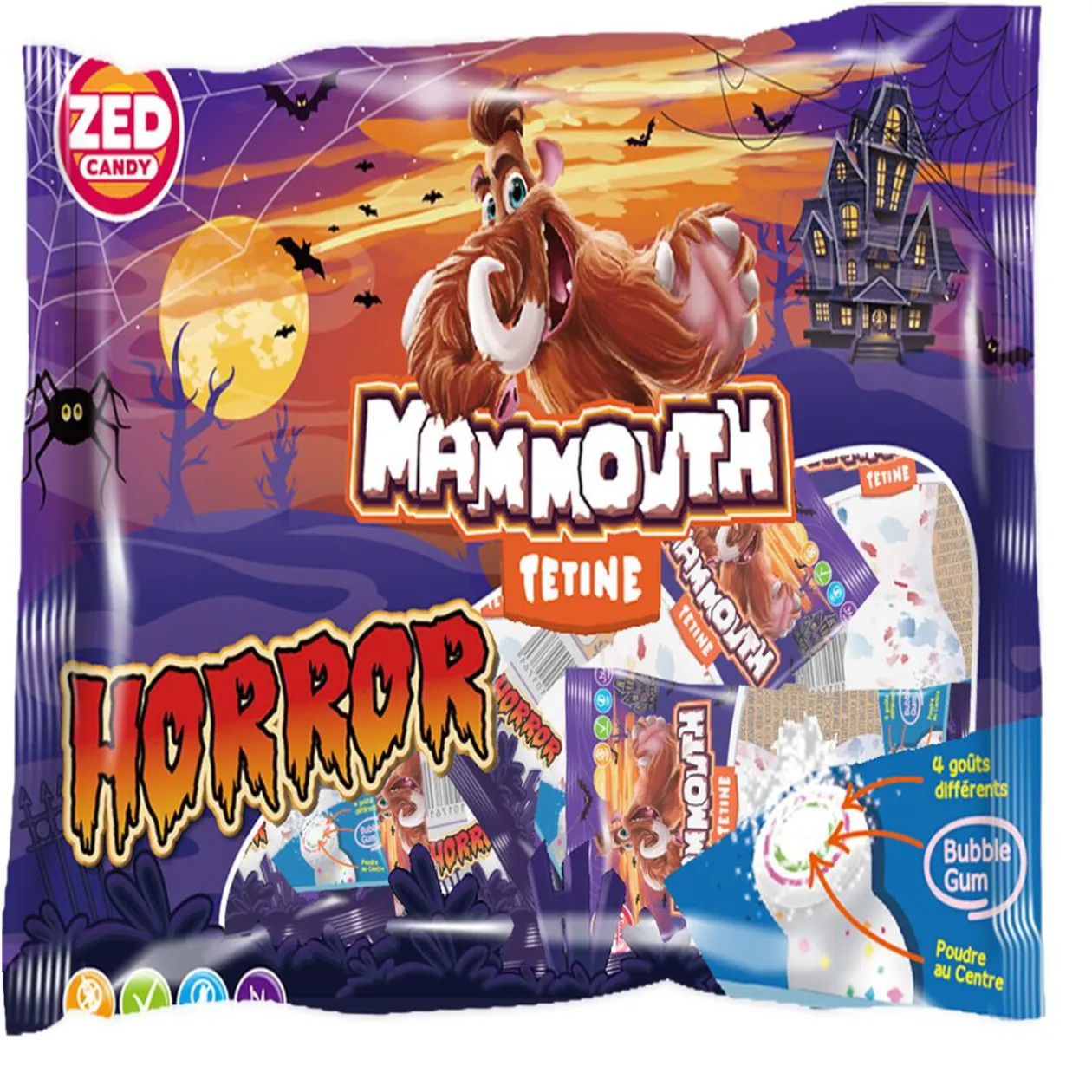 Bonbons Halloween Mammouth forme tétine 300gr