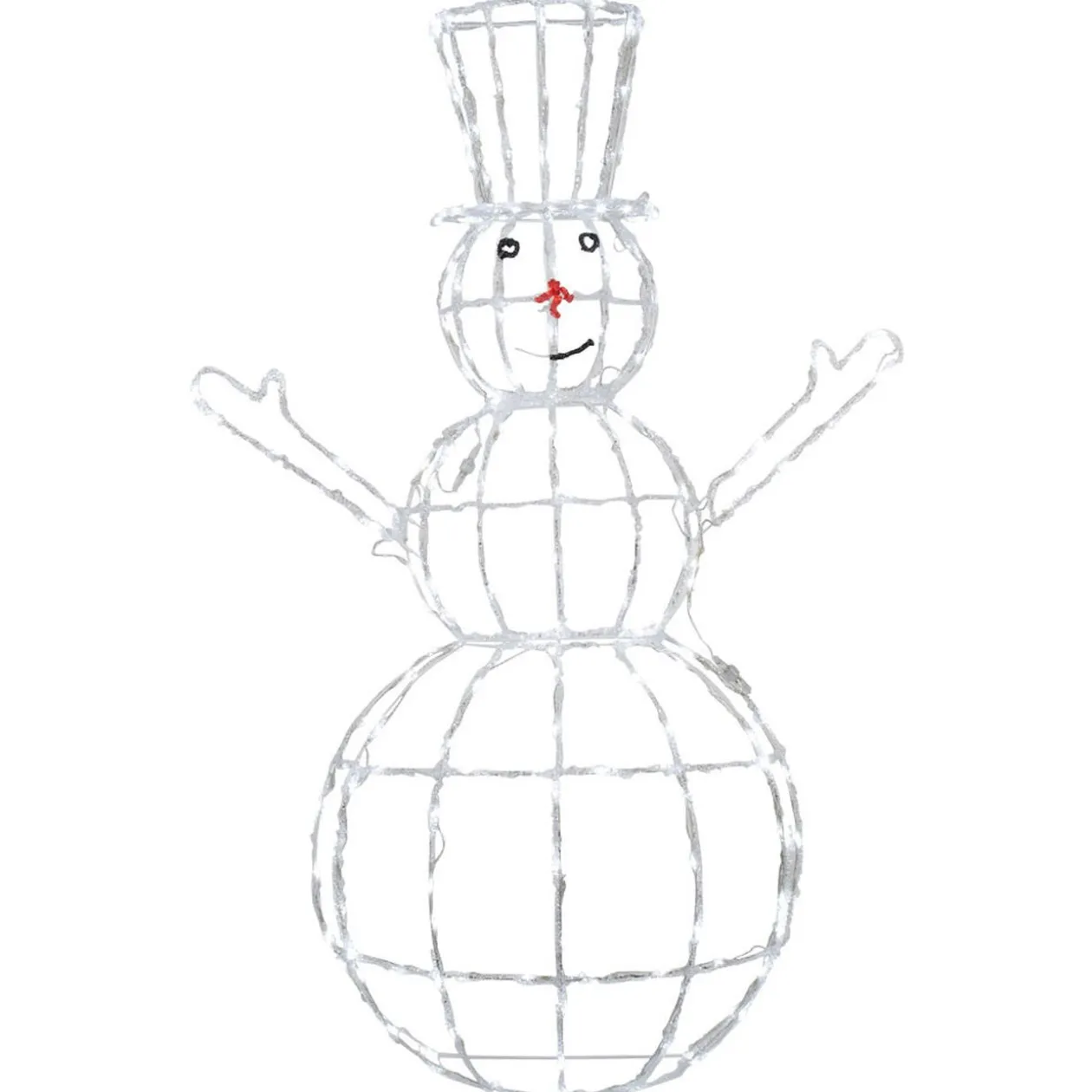 Bonhomme de neige lumineux blanc 1,5 m