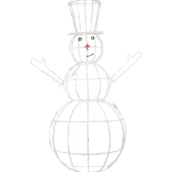 Bonhomme de neige lumineux blanc 1,5 m
