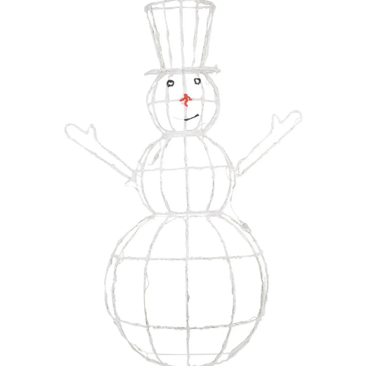 Bonhomme de neige lumineux blanc 1,5 m
