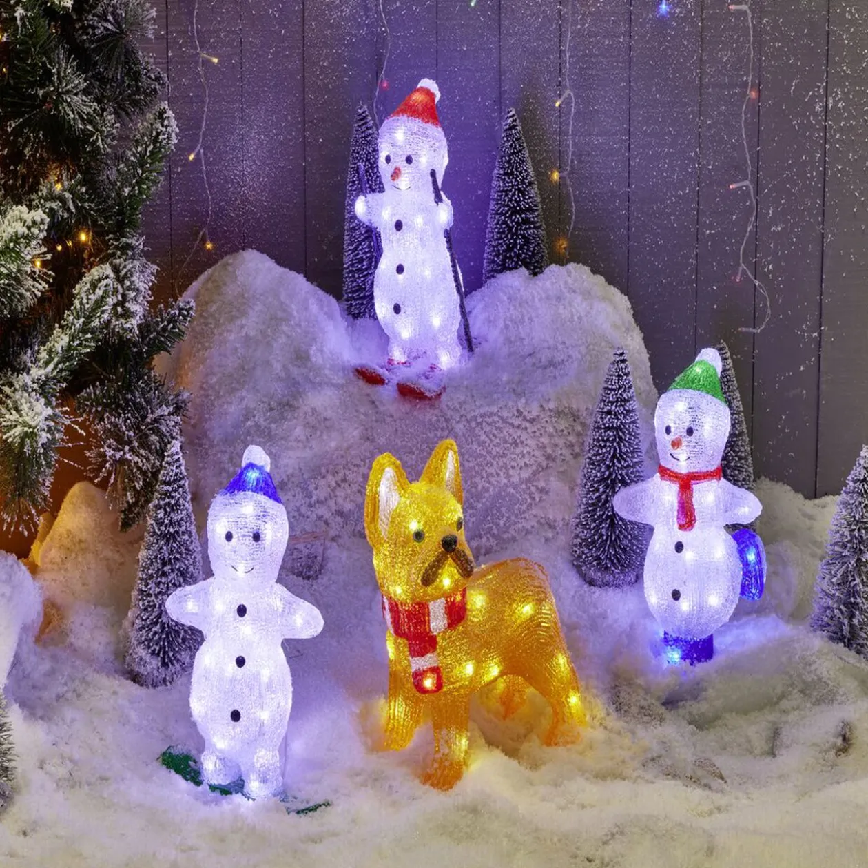 Bonhomme de neige lumineux 30 LED