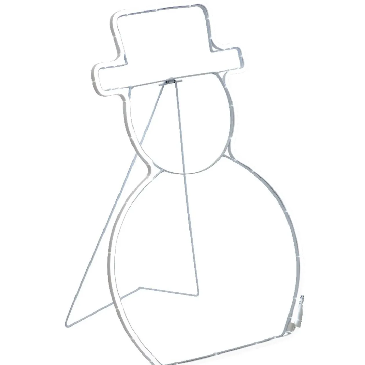 Bonhomme de neige néon lumineux blanc Noël