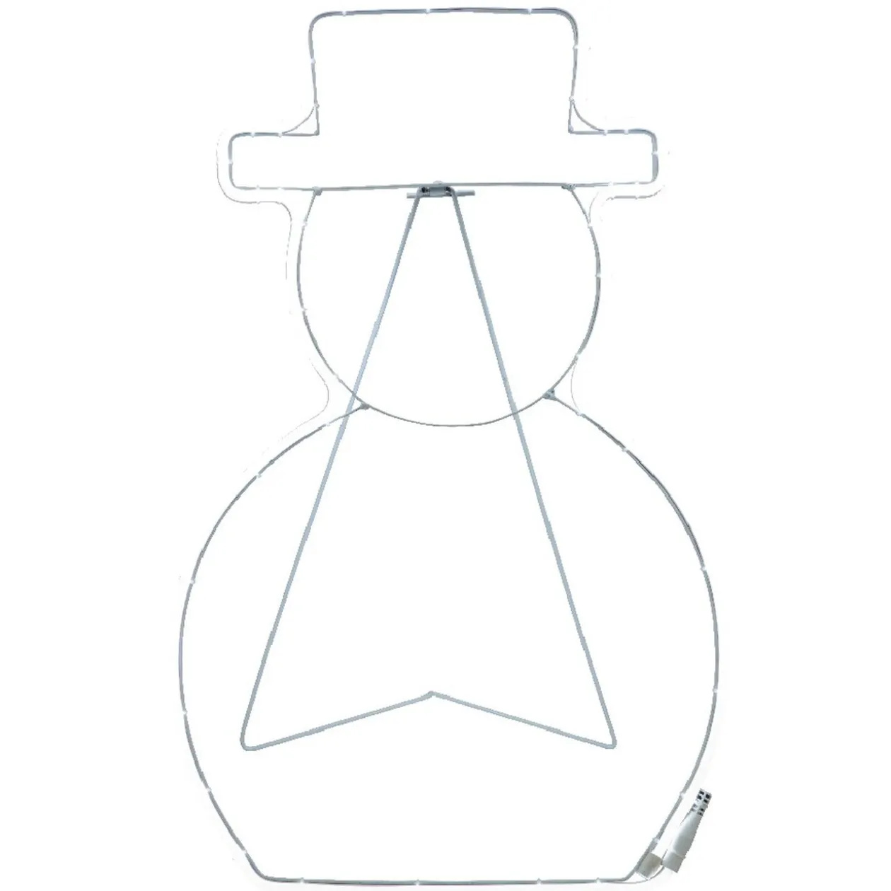 Bonhomme de neige néon lumineux blanc Noël