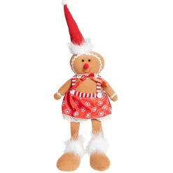 Bonhomme pain d'épice déco Noël avec jambes pendantes H48cm