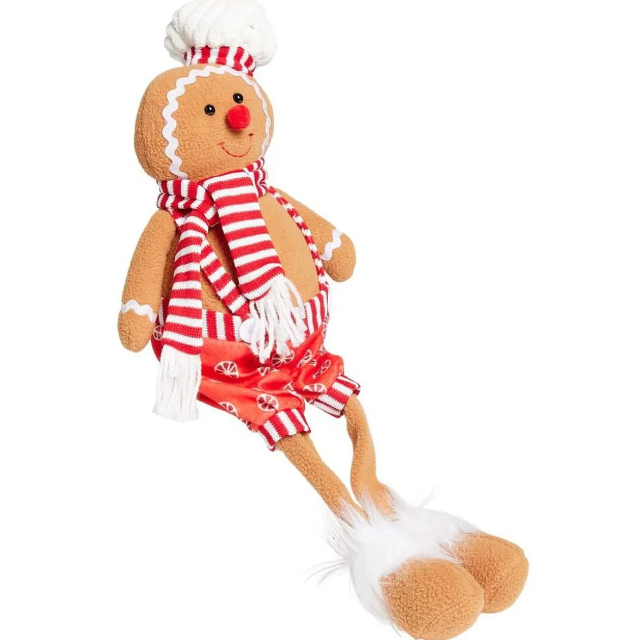 Bonhomme pain d'épice déco Noël avec jambes pendantes H48cm