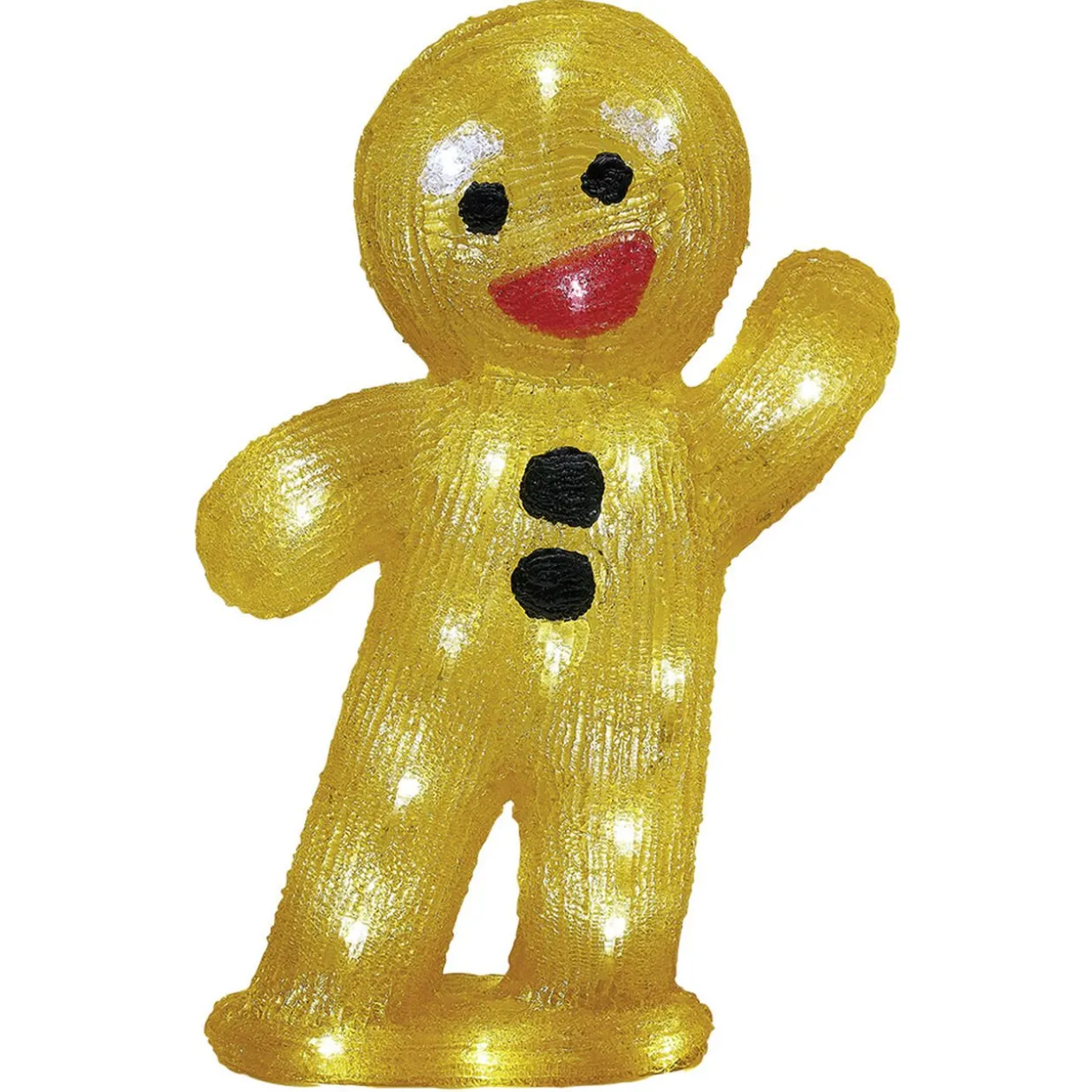 Bonhomme Pain d'épices lumineux 30LED blanc froid H40cm