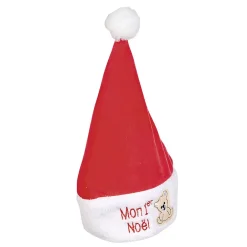 Bonnet de Noël enfant Mon premier Noël rouge blanc