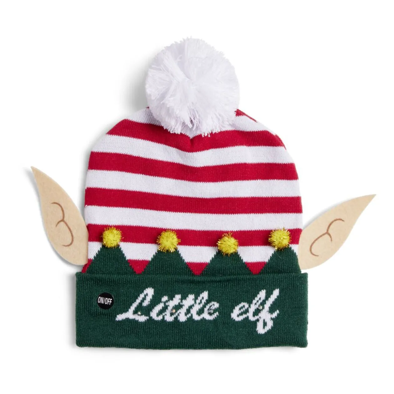 Bonnet de Noël lumineux adulte elfe