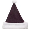 Bonnet de Noël violet pailleté