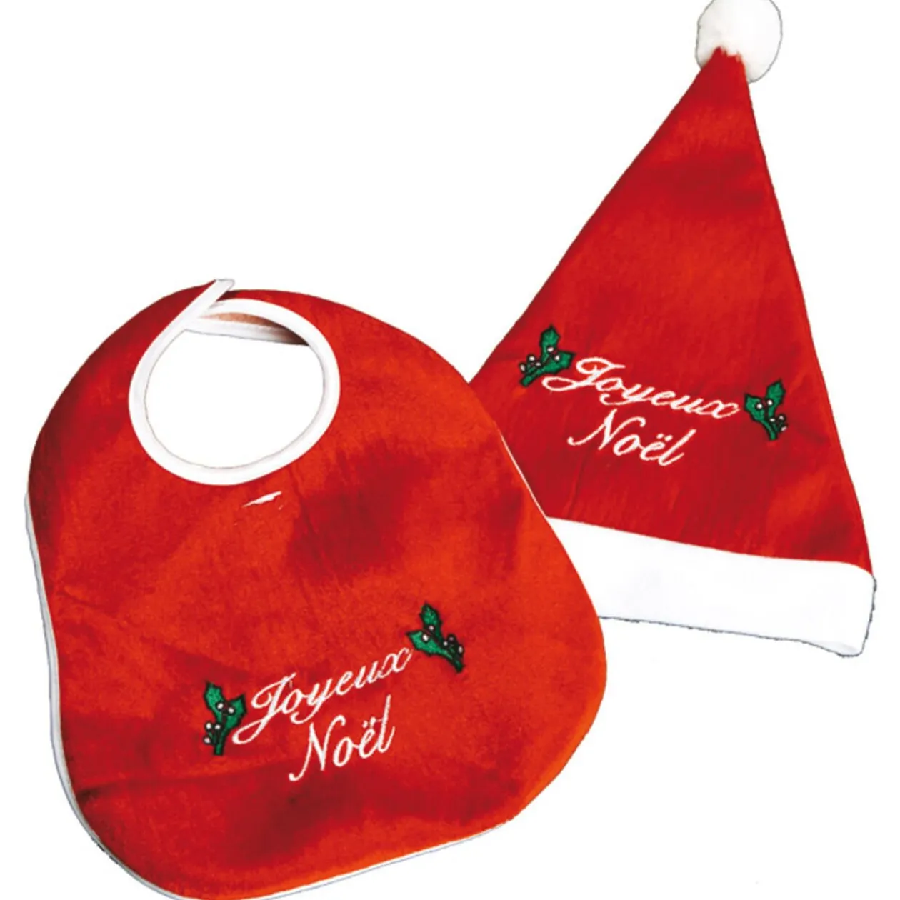 Bonnet et bavoir de Noël