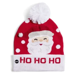 Bonnet lumineux pour adulte motif de Noël - 3 modèles