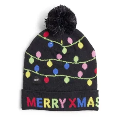 Bonnet lumineux pour adulte motif de Noël - 3 modèles