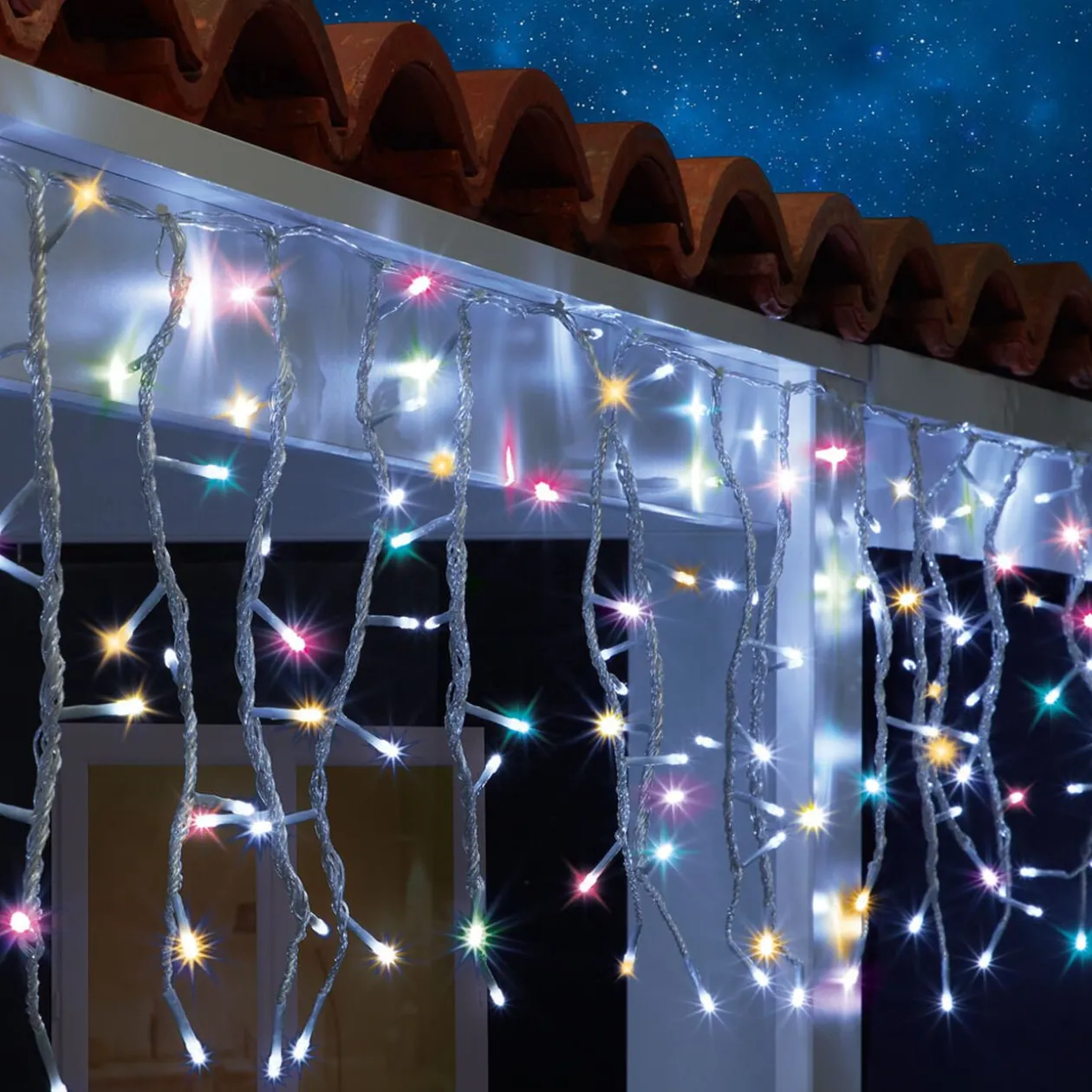 Bordure de toit lumineuse multicolore extérieur 192 LED