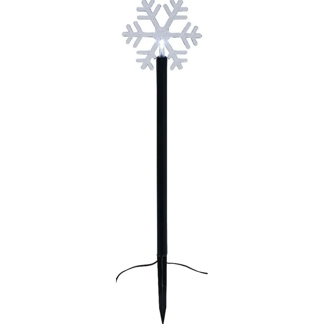 Borne à planter flocon 1LED blanc froid H40cm x5