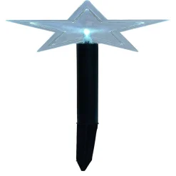 Borne solaire à planter étoile 1LED multicolore H30cm x5