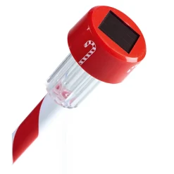 Borne solaire rouge et blanche motif sucre d orge
