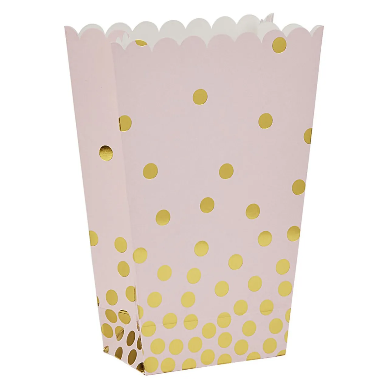 Boîte à bonbons ou pop corn rose et doré à poids x 4