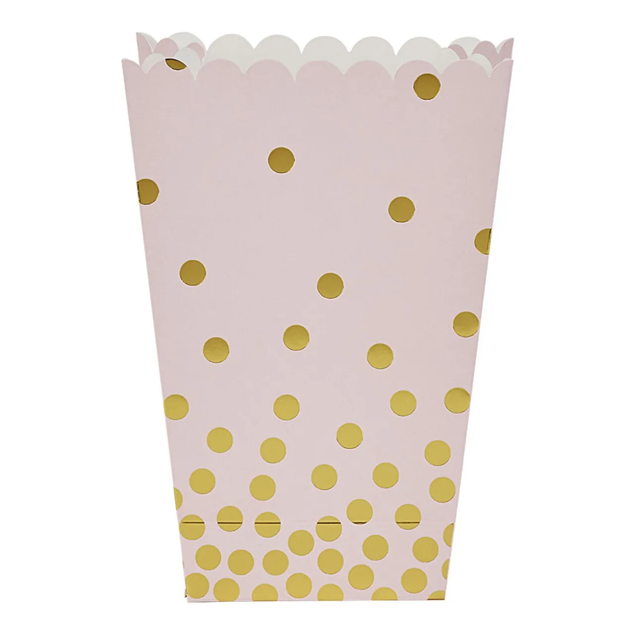 Boîte à bonbons ou pop corn rose et doré à poids x 4